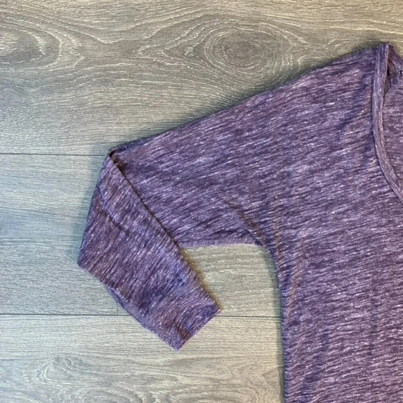 Aritzia Wilfred Free Top Henley 3/4 length sleeve Purple y2k 2000s Size XS - Picture 7 of 15